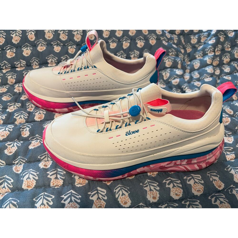 Clove Forte 2 White Pink Marble Women's 10.5 Men's 9 NWOB Limited Edition - Picture 9 of 12